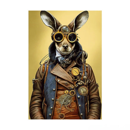Tableau Toile Animaux Steampunk – Décoration Murale Rétro Insolite-Déco Van-DrGliss SurfShop