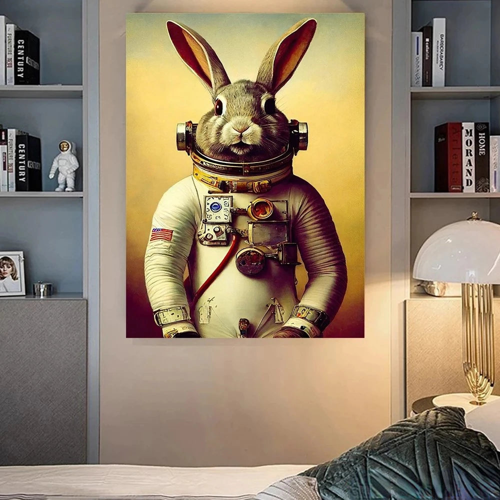Tableau Toile Animaux Steampunk – Décoration Murale Rétro Insolite-Déco Van-DrGliss SurfShop