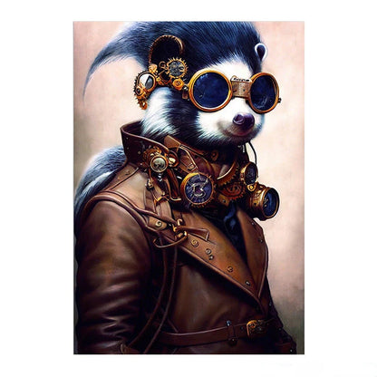 Tableau Toile Animaux Steampunk – Décoration Murale Rétro Insolite-Déco Van-DrGliss SurfShop