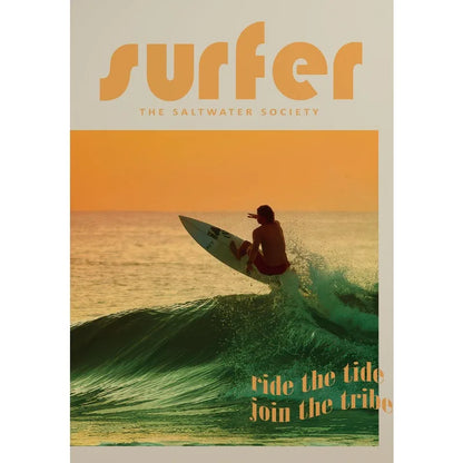 Toile Vintage Surfing – Affiche Murale Rétro Esprit Surf-Déco Van-DrGliss SurfShop
