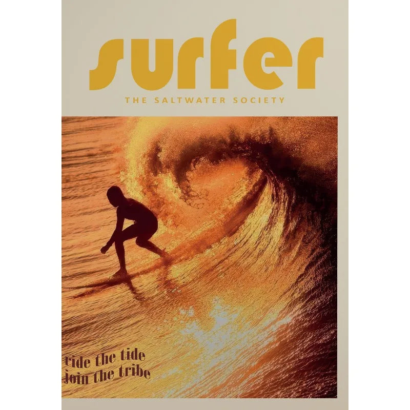 Toile Vintage Surfing – Affiche Murale Rétro Esprit Surf-Déco Van-DrGliss SurfShop