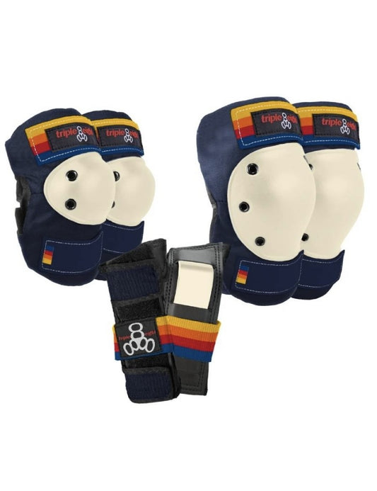 Triple Eight Saver 3 Pack « Pacific Beach » – Set Genouillères, Coudières, Poignets