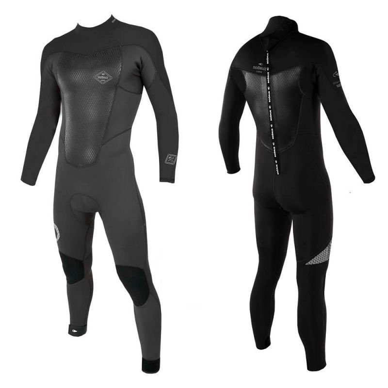 Combinaison Soöruz Fighter 4/3 homme noire back zip, vue arrière