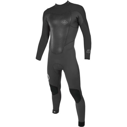 Combinaison Soöruz Fighter 4/3 homme noire, détail coutures