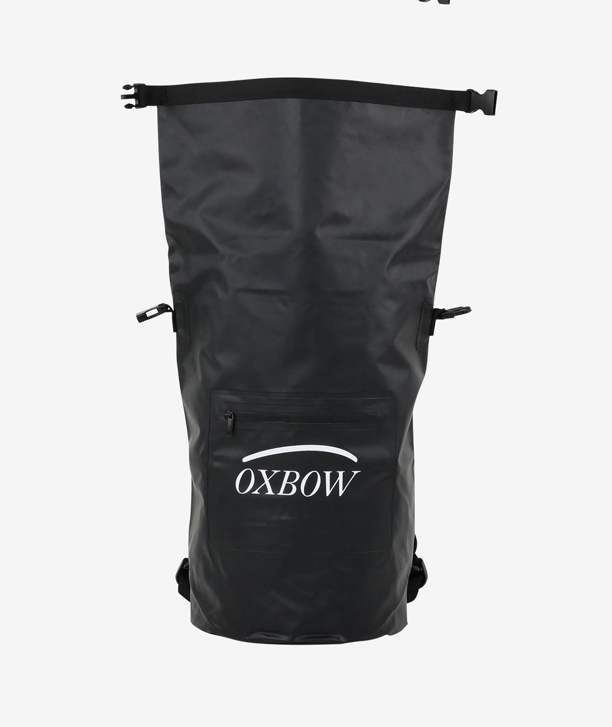 Oxbow Firmise 40 L noir, vue de dos avec fermeture roulée
