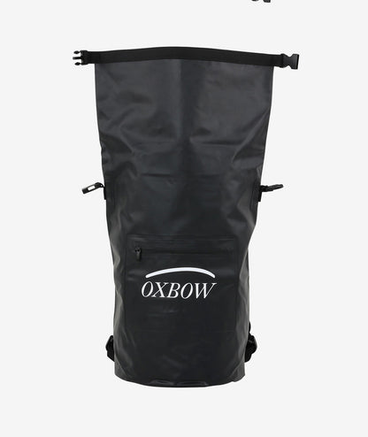 Oxbow Firmise 40 L noir, vue de dos avec fermeture roulée
