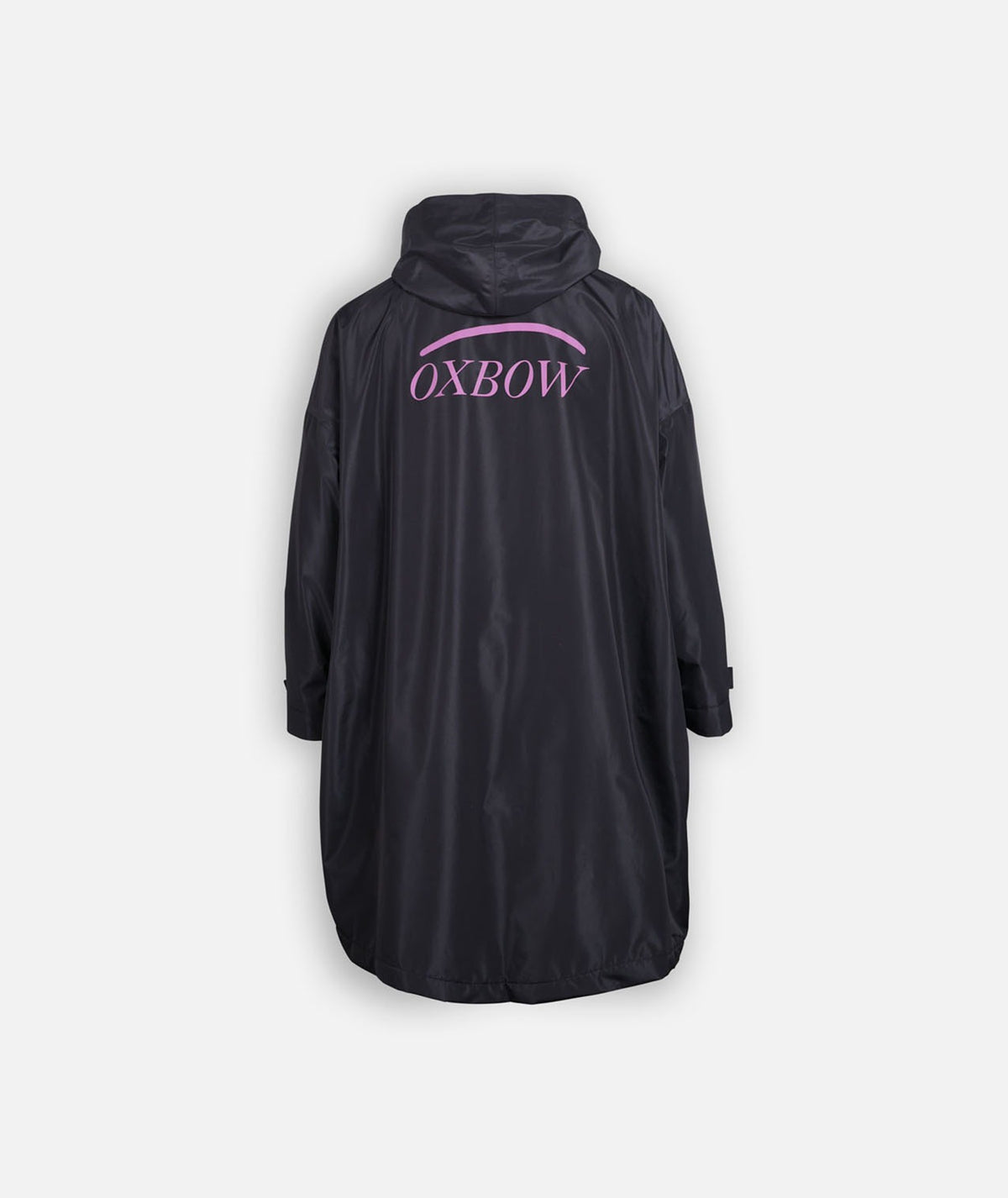 Poncho Oxbow Ouille noir – vue de côté