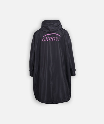 Poncho Oxbow Ouille noir – vue de côté
