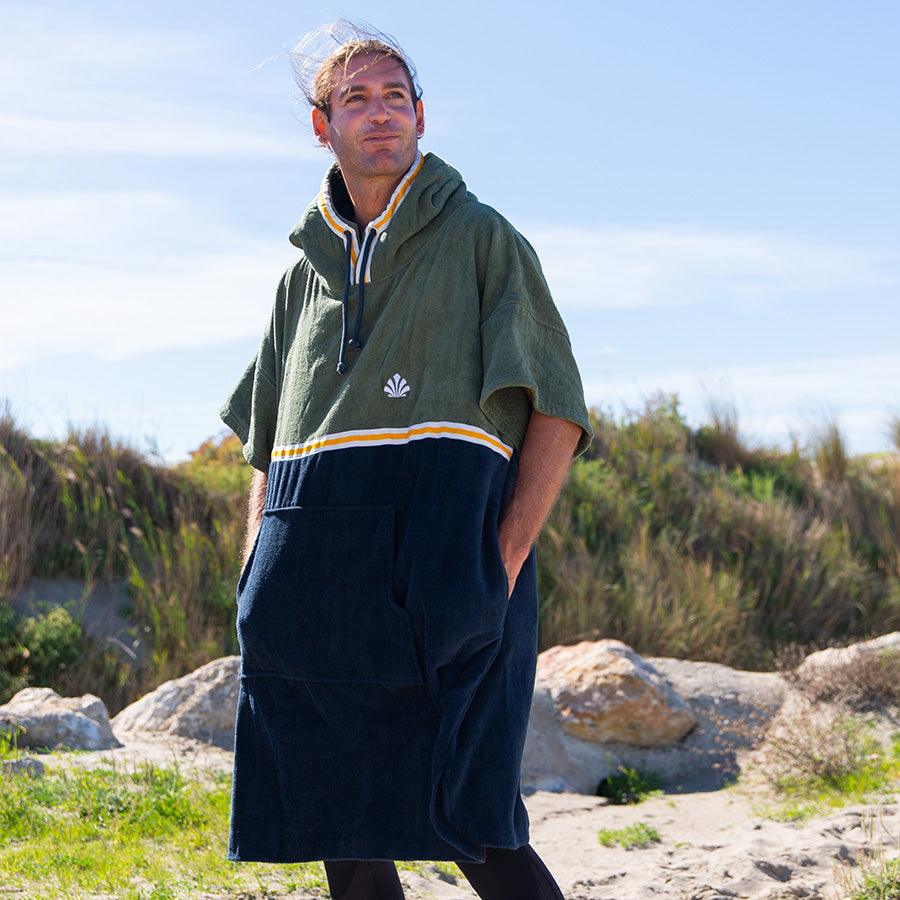 Poncho Duo Saint Jacques Kaki Bleu