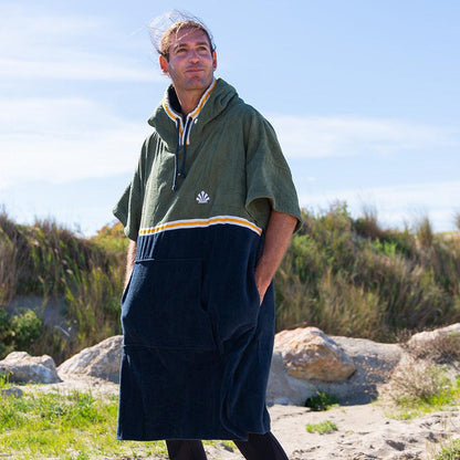 Poncho Duo Saint Jacques Kaki Bleu
